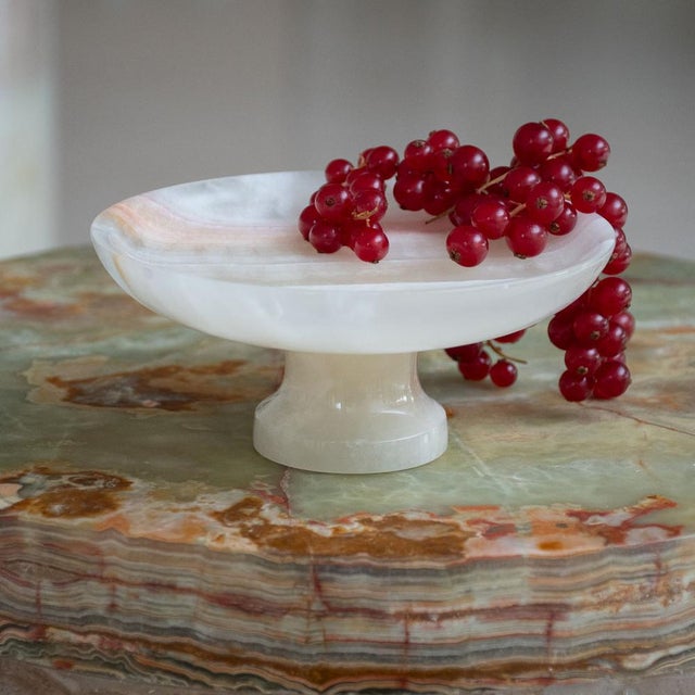 White Onyx Decorative Platter from Forzini For Sale - Image 10 of 11
