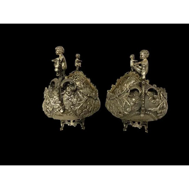 Venetian Silver-Plated Gondolas Serveware, 20th-Century, Set of 2 For Sale - Image 12 of 16