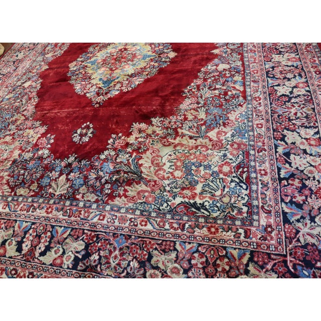 Antique Persian Sarouk Carpet For Sale In Chicago - Image 6 of 9