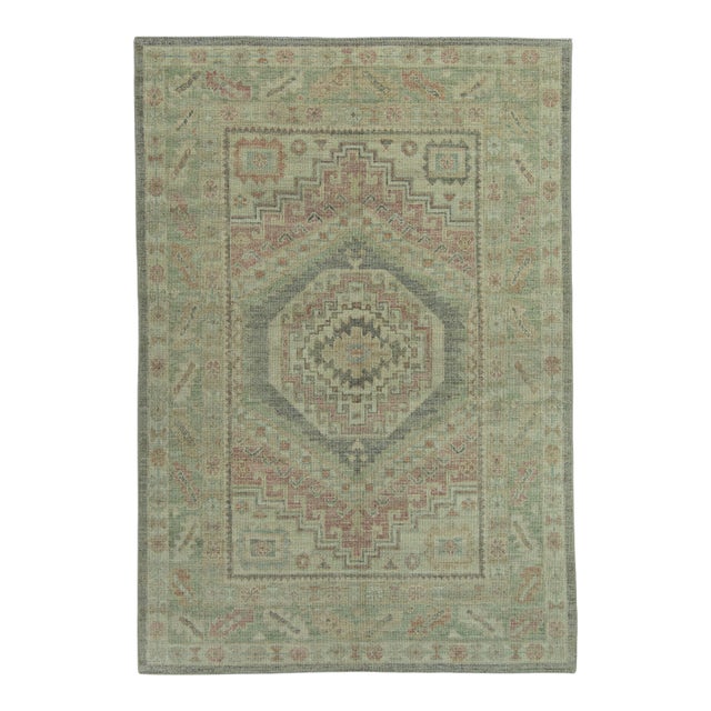 Turkish Oushak Rug 5'2" x 7'6" #19306 For Sale