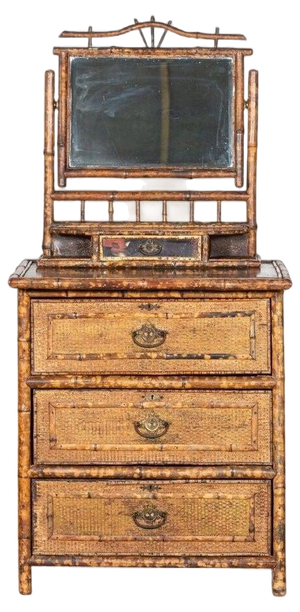English Bamboo Dressing Table, 1870s