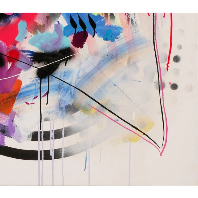 2022 "Untitled (After Art Blakey)" Colorful Abstract Mixed Media Painting by David Hardaker For Sale - Image 9 of 11