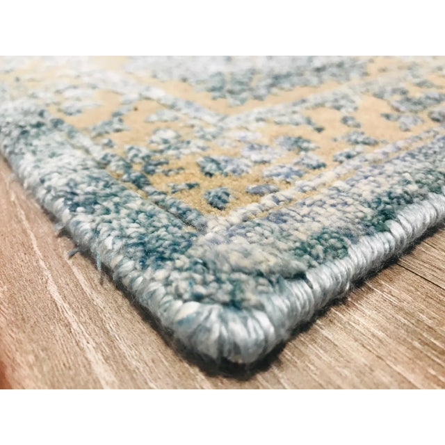 Indian Wool and Silk Rug, 1970s For Sale - Image 13 of 18