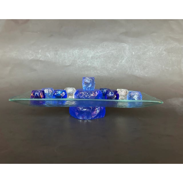 Vintage Art Glass Menorah For Sale - Image 11 of 12
