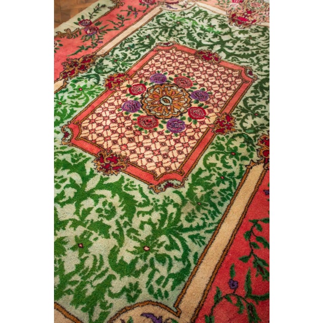 Textile Large Aubusson Rug in Cotton and Wool For Sale - Image 7 of 14
