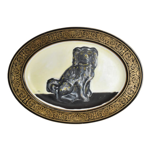 Othello the Jackfield Staffordshire Spaniel Portrait by Susannah Carson For Sale