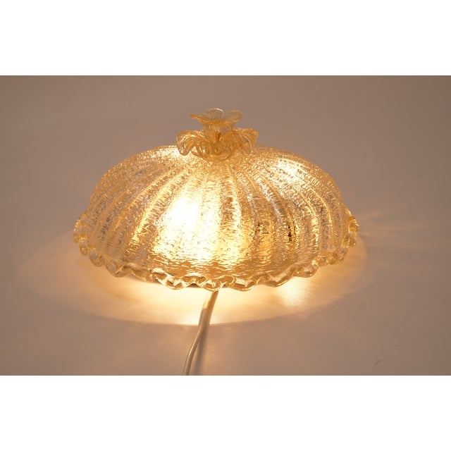 Gold Vintage Murano Ceiling Lamps from Barovier&toso, 1950s, Set of 2 For Sale - Image 8 of 11
