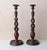 Large Antique English Oak Barley Twist Candlesticks, 1920s, Set of 2, in Good conditions. Designed 1920 to 1949