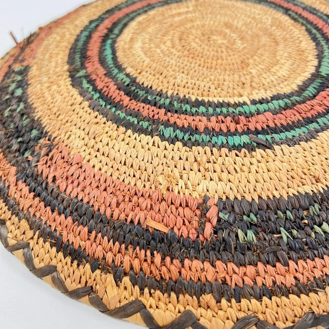 Early 20th Century Hausa Flat Basket Nigeria 12inch MATTER COLLECTION For Sale In Denver - Image 6 of 7