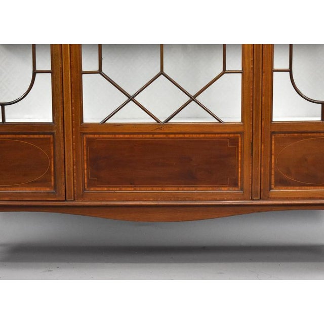 Edwardian Mahogany Inlaid Display Cabinet, 1910 For Sale - Image 6 of 13