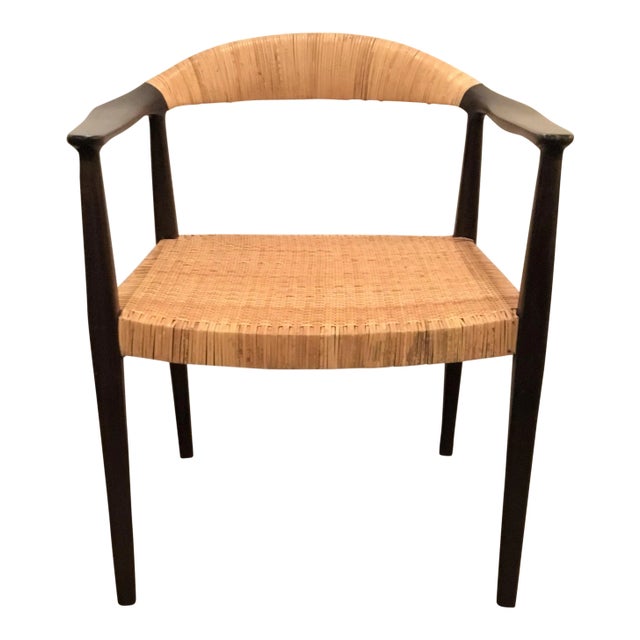 Bungalow 5 Mid-Century Style Caned Accent Chair For Sale