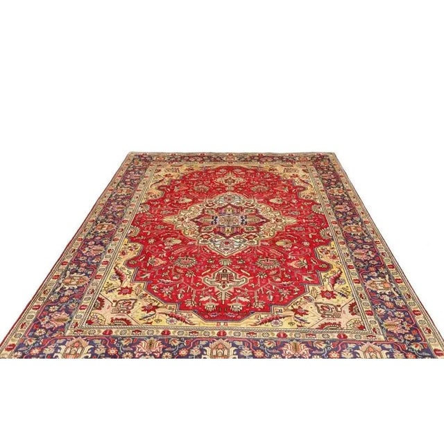 Middle Eastern Hand-Knotted Tabriz Rug For Sale - Image 4 of 11