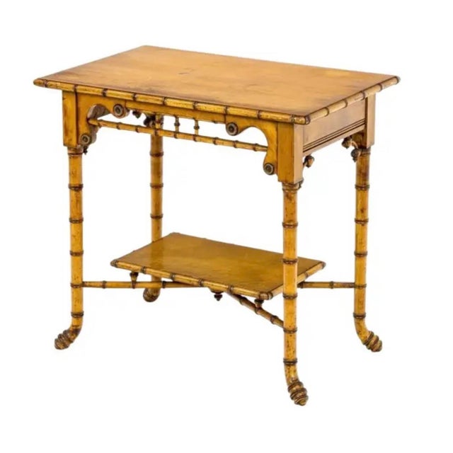 Charming and rare American Victorian Faux Bamboo Side Table by R. J Horner, New York. R.J. Horner was among the leading...