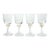 1990s Murano Torcée Swirl Optic Hand Blown Gold Flakes Stem Wine Glasses - Set of 4 For Sale