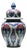 Handmade Ceramic “Kupecik” Ginger Jar (20cm) – Textured Relief with Red Carnations & Purple Tulips For Sale