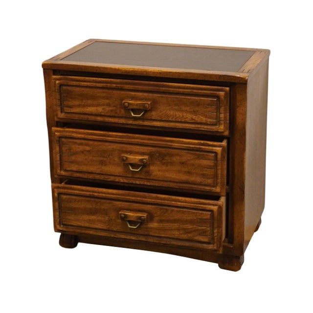 High End Vintage Rustic Southwestern Cowboy Style 30" Three Drawer Nightstand 7039 For Sale In Kansas City - Image 6 of 12