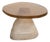 Fused Salmon Glass and White Oak Side Table by Alexander Knysch For Sale