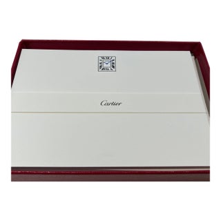 Cartier Paris “Tank” Stationery Set, 10 Cards & Envelopes in Original Box 1990s For Sale