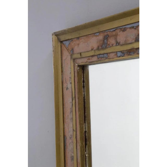 1960s Large Vintage Italian Brass Wall Mirror, 1960 For Sale - Image 5 of 7