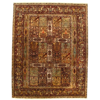 Pasargad Indo Agra New Zealand Wool Rug - 9′2″ × 11′7″ For Sale