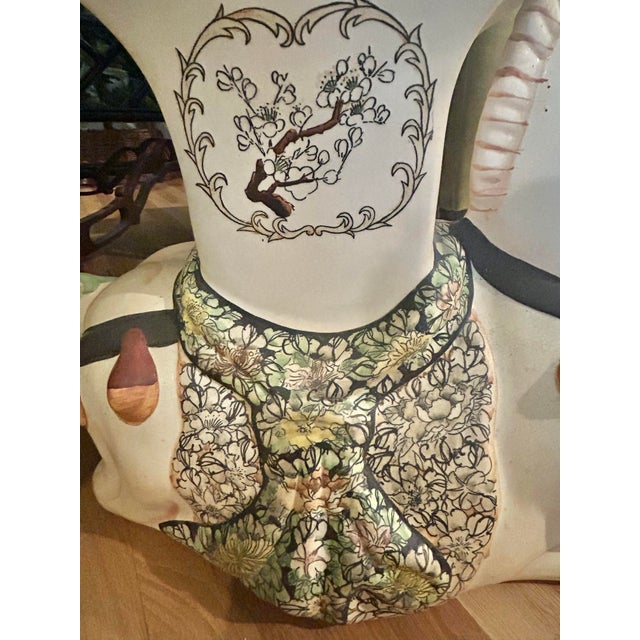 Ceramic Early 20th Century Chinoiserie Earthenware Tang Style Horse Garden Stools - A Pair For Sale - Image 7 of 12