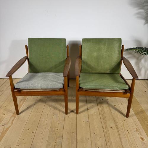 Mid-Century Modern Danish Teak Armchairs, 1960, Set of 2 For Sale - Image 3 of 8