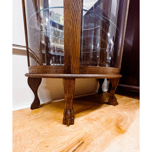 Late 20th Century China Cabinet With Claw Feet For Sale - Image 10 of 17