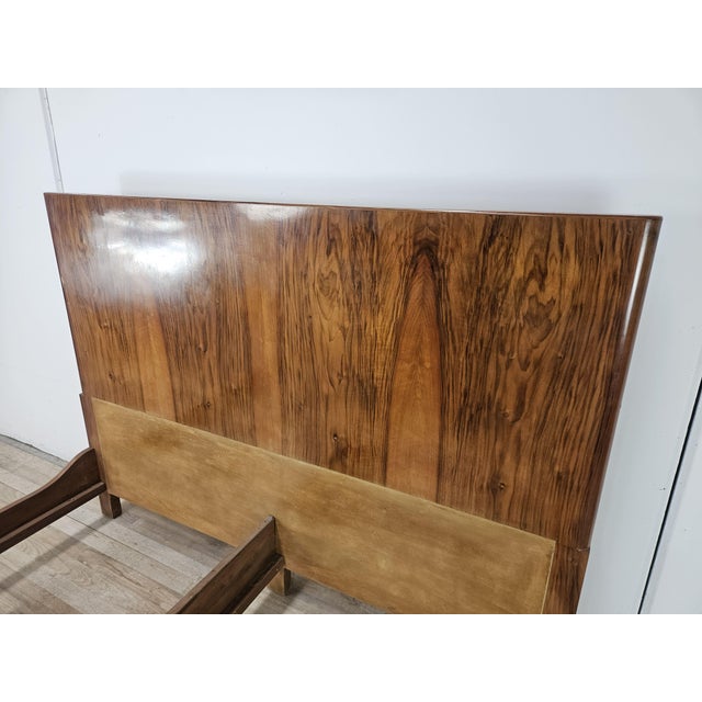Art Deco Double Bed in Walnut Burl, 1940 For Sale - Image 3 of 15
