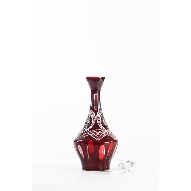 Boho Chic Vintage Bohemian Glass Liqueur Set, Set of 5 For Sale - Image 3 of 6