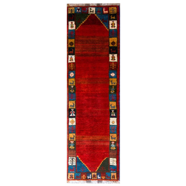 Vintage Persian Gabbeh Rug For Sale - Image 11 of 11