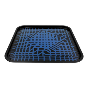 Victor Vasarely, Space Age Op Art Metal Tray, Limited Edition Metalgraf Italy 1970s