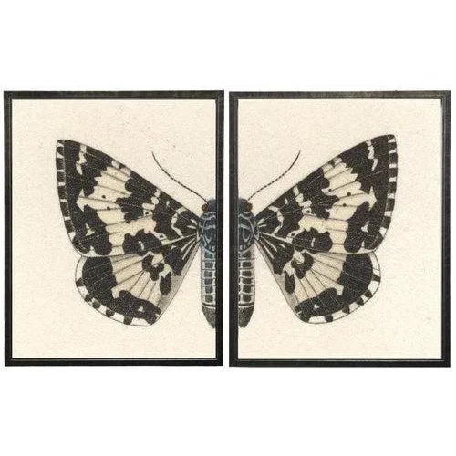 Boho Chic Split Black and White Butterfly - 38" X 25" For Sale - Image 3 of 3