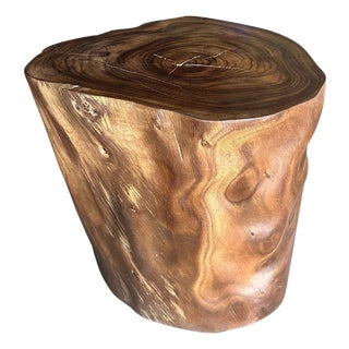 Andrianna Shamaris Tall 1950s Rosewood Pedestal or Side Table For Sale