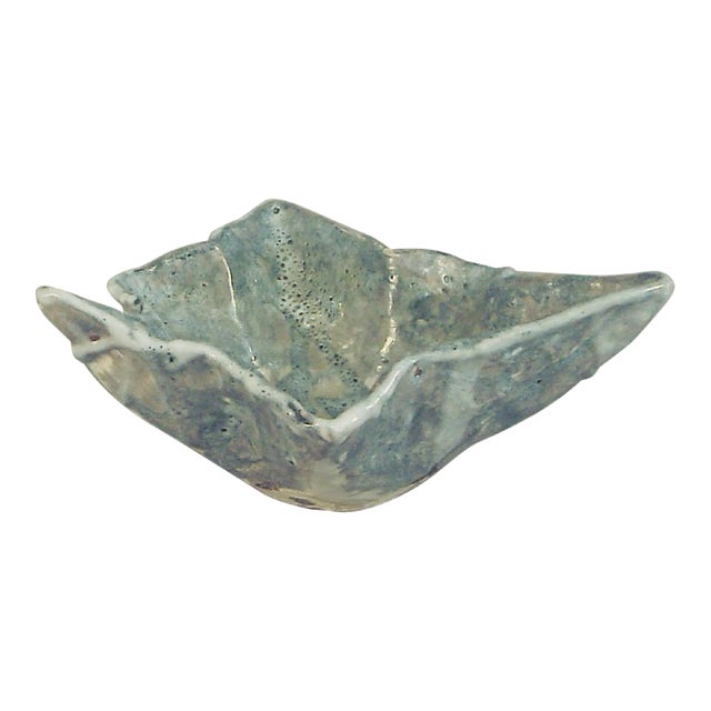 1970s Japanese Studio Pottery Ikebana Bowl, Signed Je For Sale