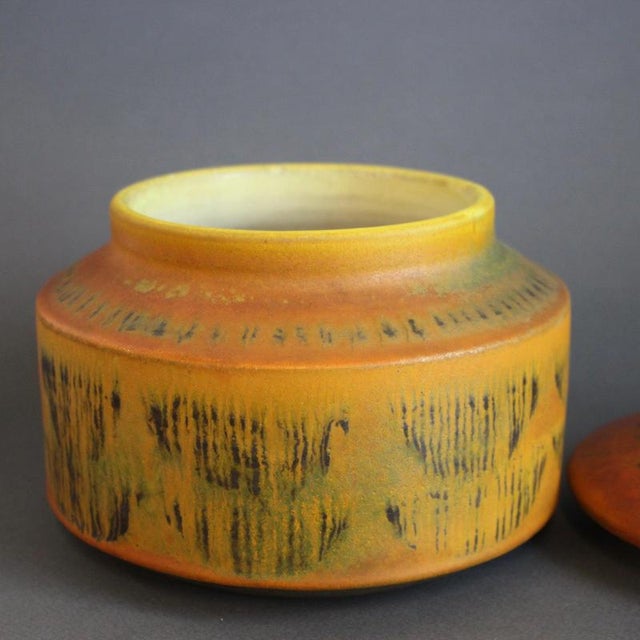1960s Mid-Century Italian Ceramic Bowl with Lid by Alessio Tasca, 1960s For Sale - Image 5 of 14