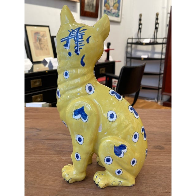 Emile Gallé, Yellow Cats, 1800s, Ceramic, Set of 2 For Sale - Image 13 of 16