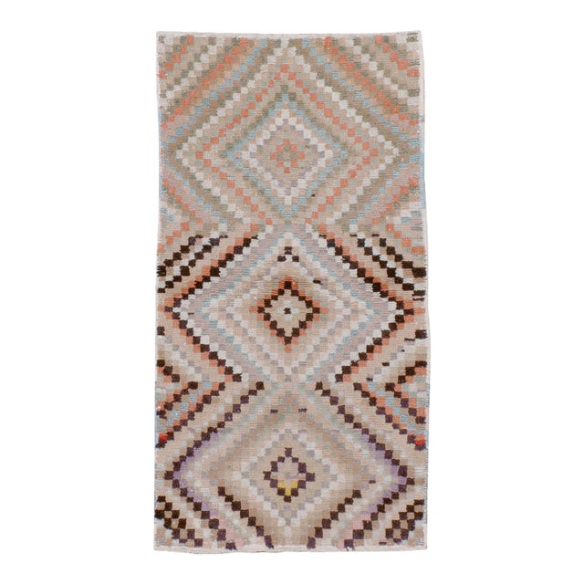 Galerie Shabab Collection Mid-20th Century Turkish Anatolian Throw Rug For Sale