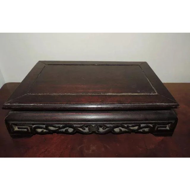 Black 19th Century Chinese Carved Mahogany Display Stand Plateau Low Table For Sale - Image 8 of 11
