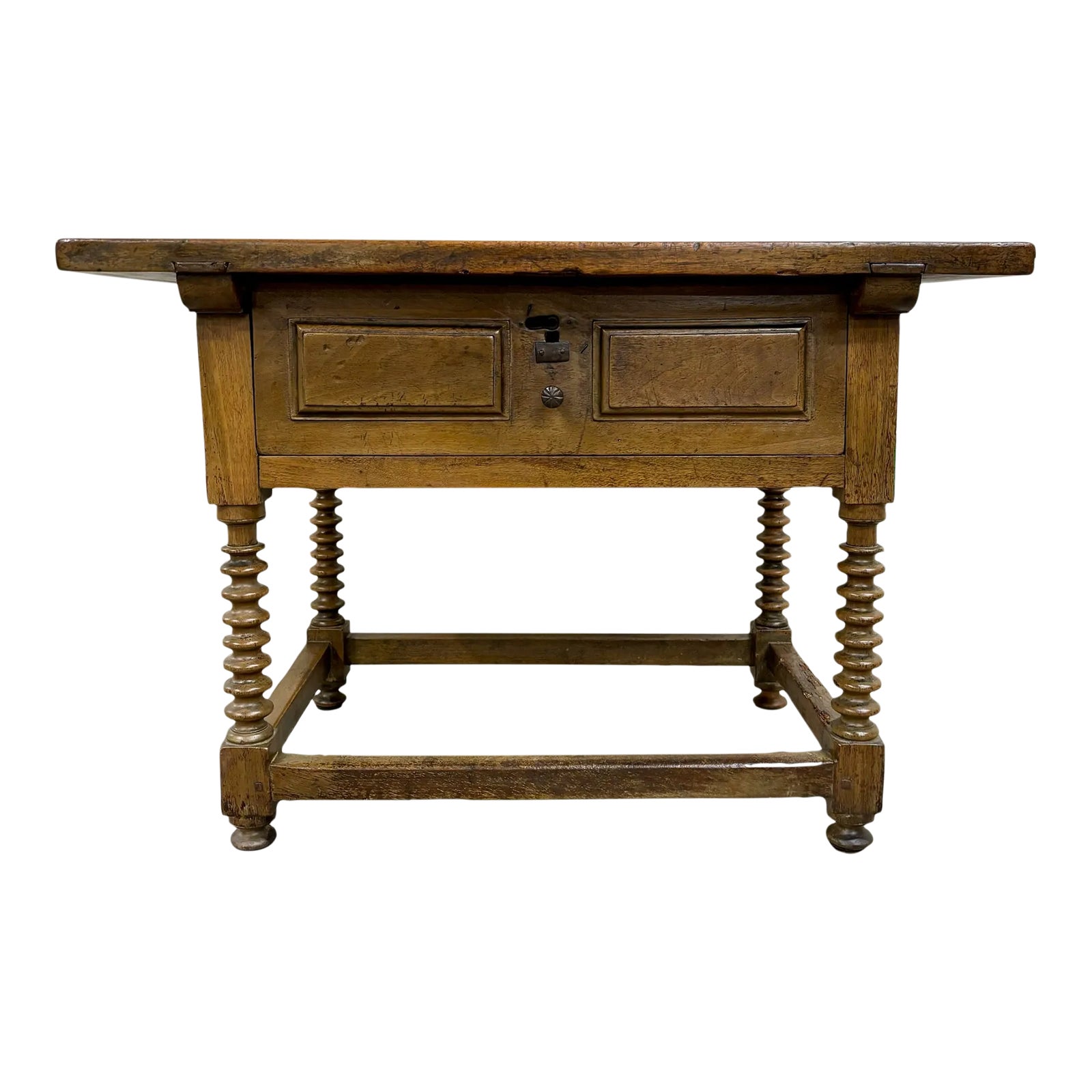 Antique Rustic Spanish Colonial Farm Table Library Table Work Table ...