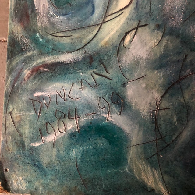 Original drawing/encaustic painting on paper signed bottom left 22 x 28 unframed