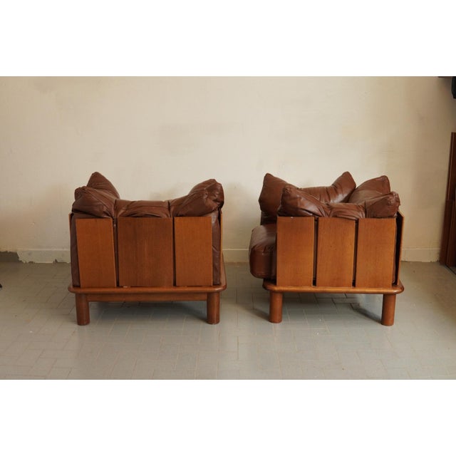 Brutalist Brutalist Lounge Chairs by Jonathan De Pas for Poltronova, 1970s, Set of 2 For Sale - Image 3 of 7