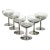 Silver Stemmed Ombre Champagne Coupes - Set of 6 For Sale