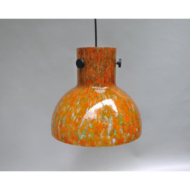 Ceiling Light in Flamed Orange, Green, Black, Beige by Peill & Putzler, 1970s For Sale - Image 17 of 17
