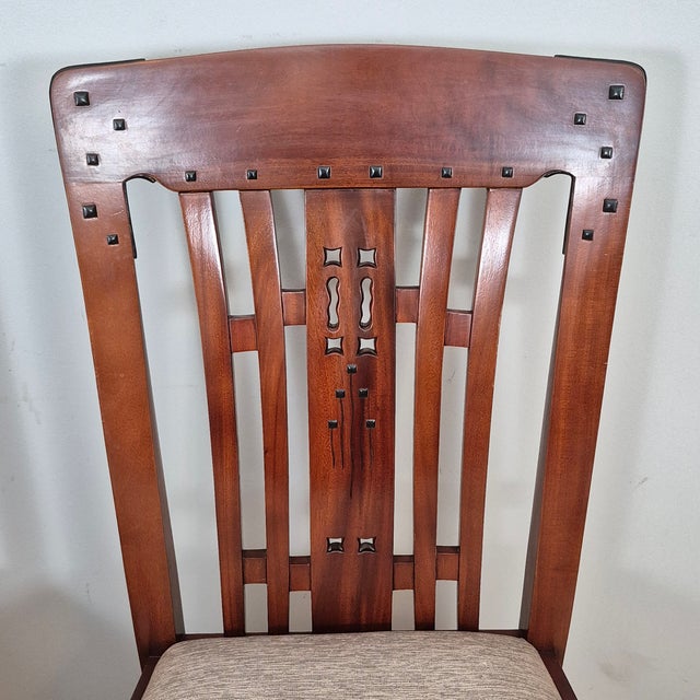 Late 20th Century Late 20th Century Blacker House Mahogany Side Chairs in the Style of Greene and Greene Arts & Crafts, a Pair For Sale - Image 5 of 18