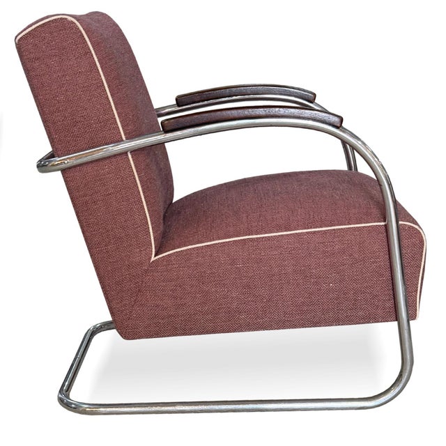 Wood Vintage Bauhaus Chrome Chair from Kovona, 1930s For Sale - Image 7 of 7