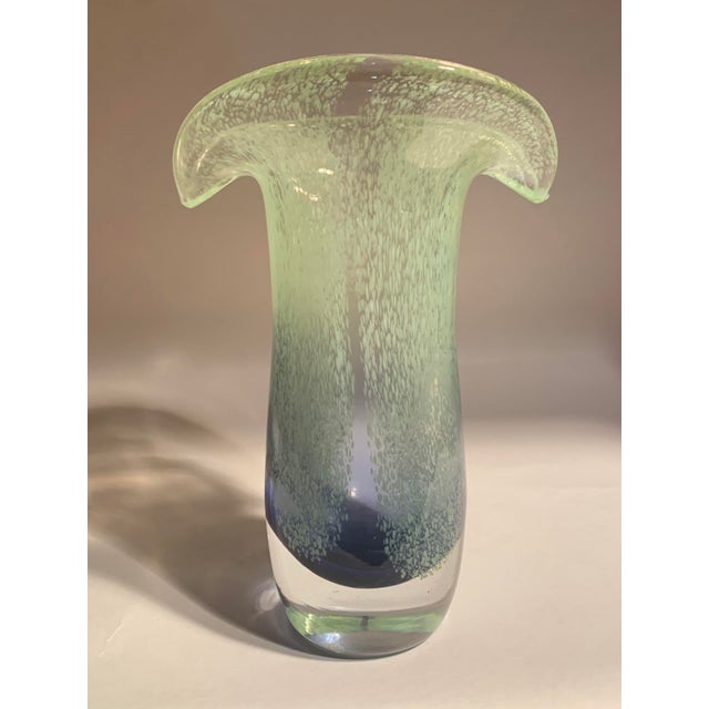 Vintage 1970s Murano Hand Blown Glass Tulip Vase Chairish