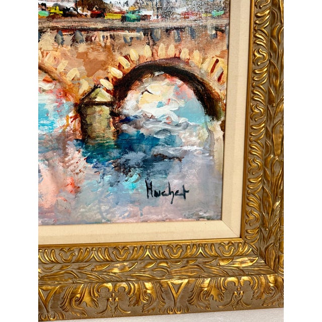 Urbain Huchet, Post Impressionist Fauvist Art French Oil Painting Paris Bridge Urbain Huchet, c.1998 For Sale - Image 4 of 14