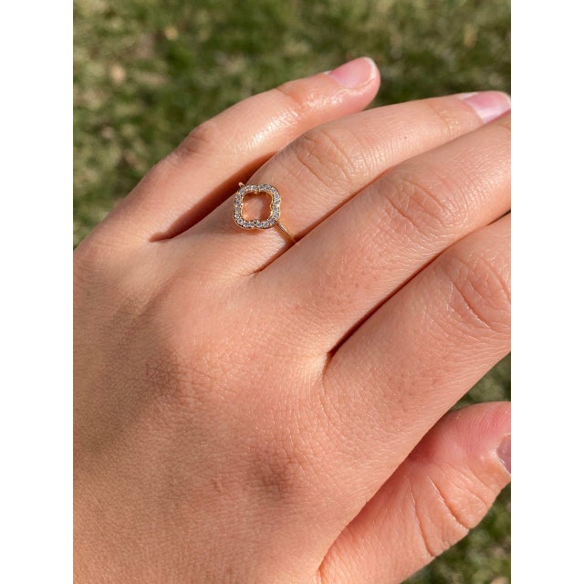 The Leederville: Clover Motif Ring in Rose Gold with Natural Diamonds For Sale - Image 11 of 11