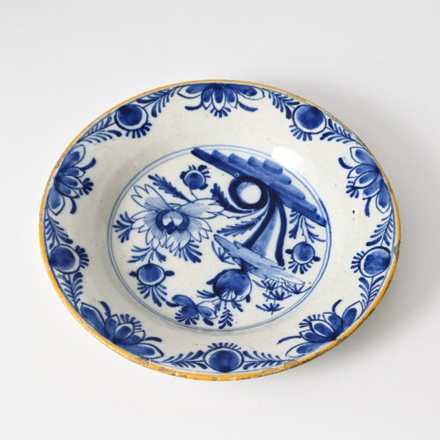 Blue Antique Dutch Delft Blue Plates, 1700s, Set of 2 For Sale - Image 8 of 13