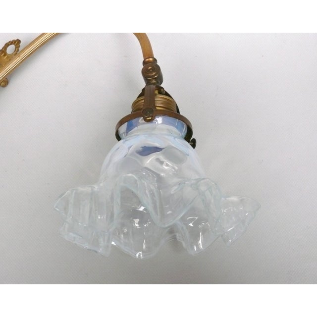 Art Nouveau Grand Piano Clamp Lamp in Brass and Opal Glass, Germany, 1890s For Sale - Image 16 of 18